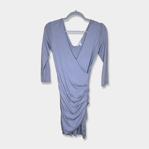 STANDARD JAMES PERSE Faux Wrap Dress Size 2 (Medium Equivalent) Gray Color - Picture 2 of 3
